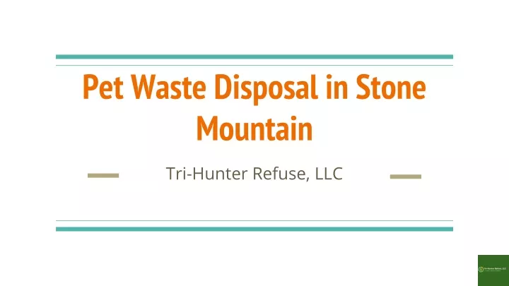 p et waste disposal in stone mountain