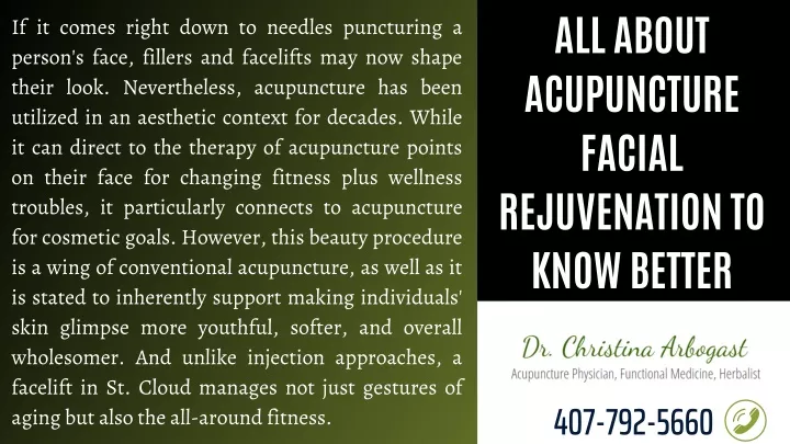 all about acupuncture facial rejuvenation to know