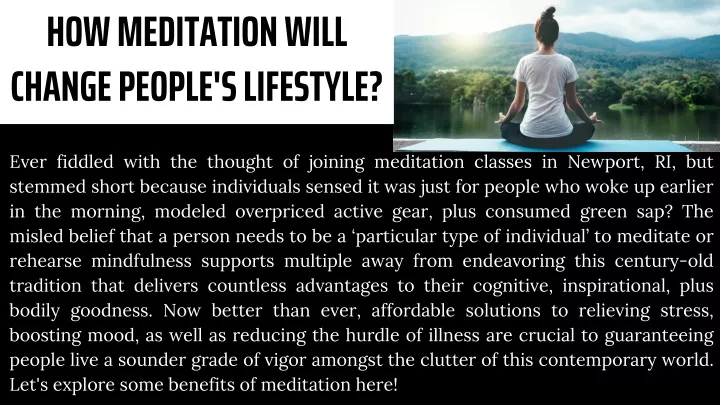 how meditation will change people s lifestyle