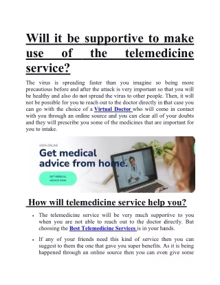 will it be supportive to make use of the service