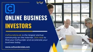 World's Largest Network of Online Business Investors - Co-Founderslab