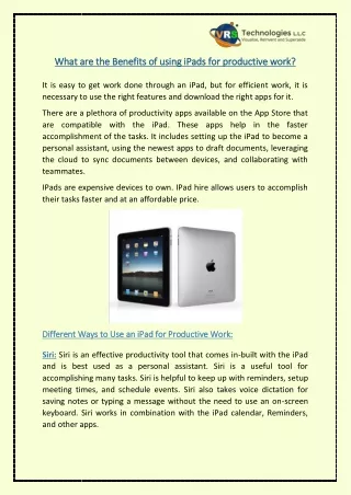what are the benefits of using ipads