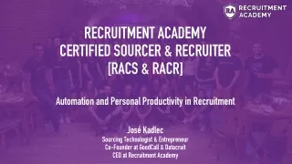 05 Global RACR Day 4 - Automation and Personal Productivity in Recruitment