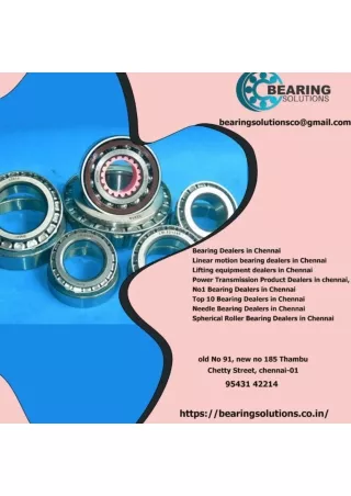 No1 Bearing Dealers in Chennai