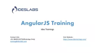 angularjs training