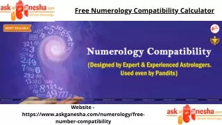 free numerology compatibility calculator