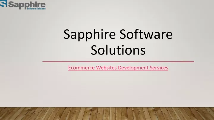 sapphire software solutions