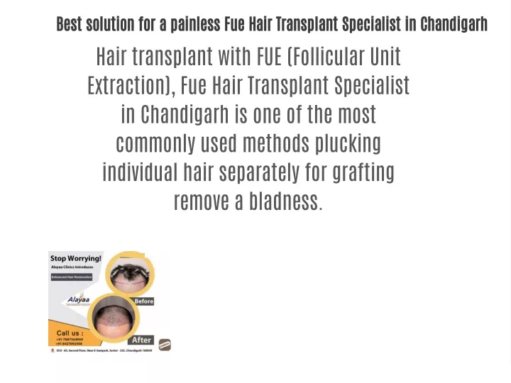 best solution for a painless fue hair transplant