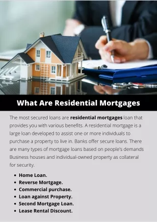 What Are Residential Mortgages
