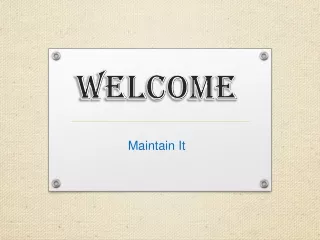 welcome