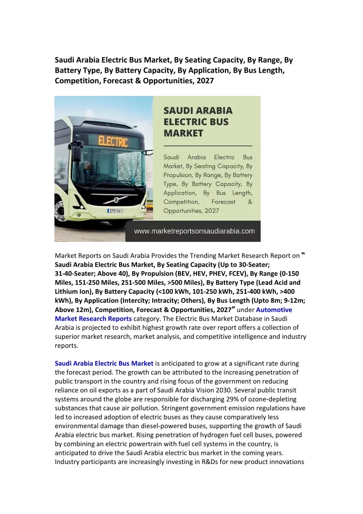 saudi arabia electric bus market by seating