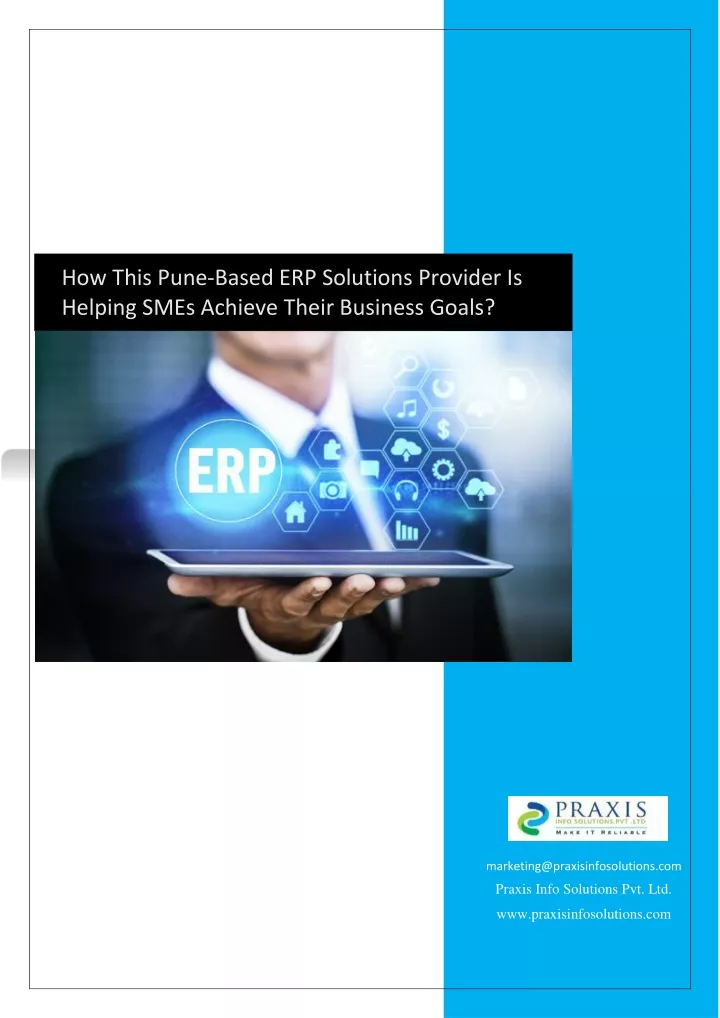 how this pune based erp solutions provider