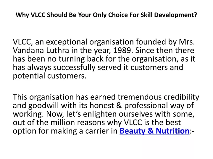 why vlcc should be your only choice for skill development