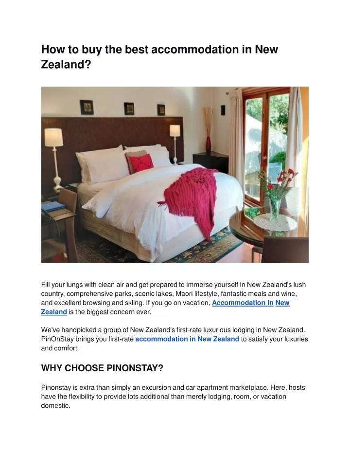 how to buy the best accommodation in new zealand