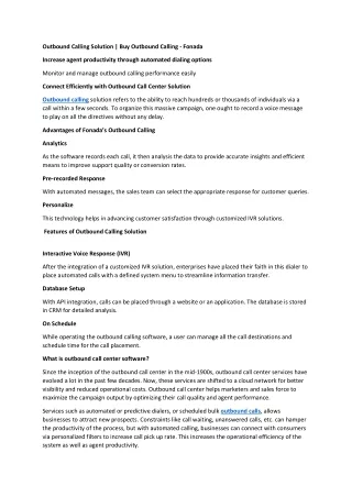 outbound calling solution buy outbound calling