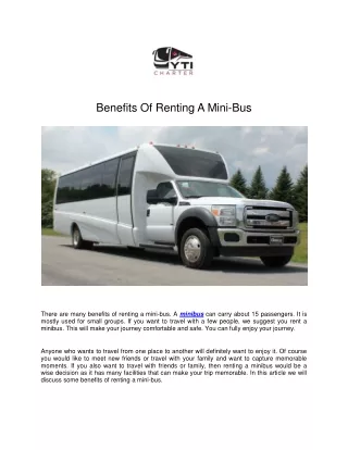 benefits of renting a mini bus