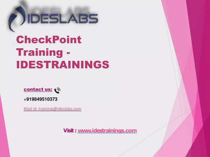 checkpoint training idestrainings