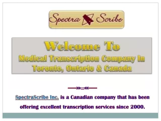 welcome to medical transcription company