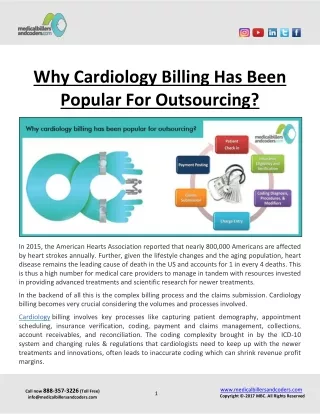 why cardiology billing has been popular