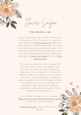 flower saigon