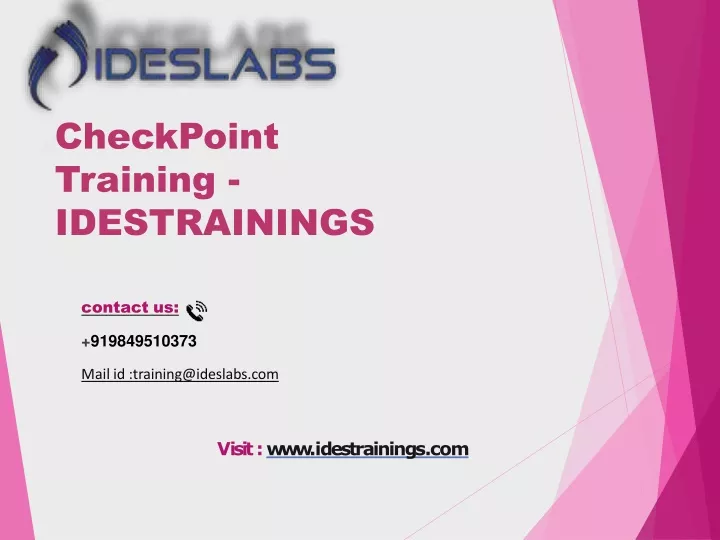 checkpoint training idestrainings