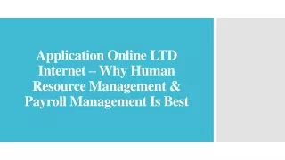 application online ltd internet why human resource management payroll management is best