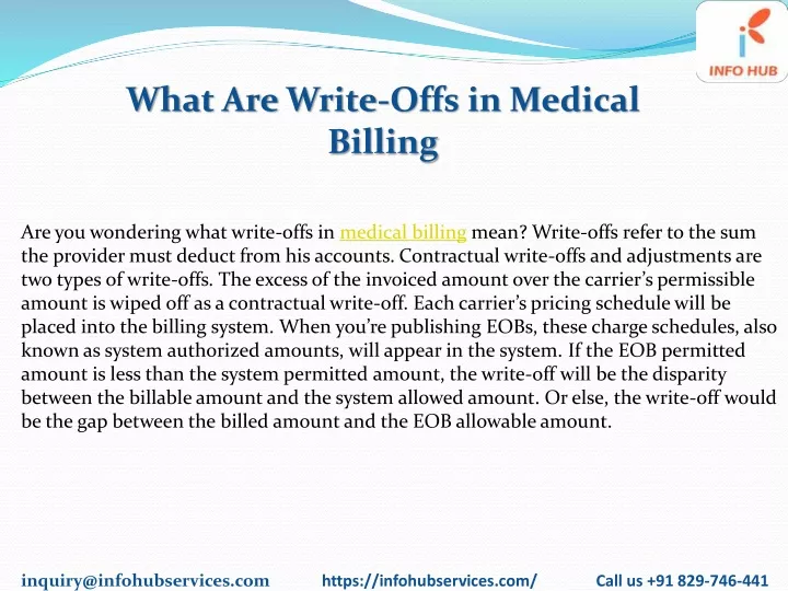 what are write offs in medical billing