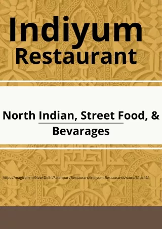 pdf for indiyum restaurants