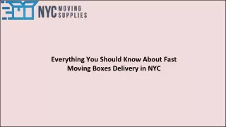 everything you should know about fast moving