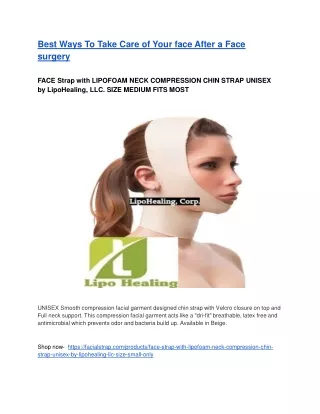 Best Ways To Take Care of Your face After a Face surgery