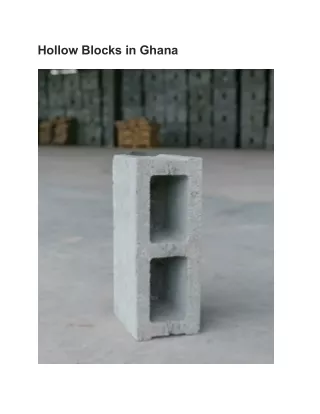 hollow blocks in ghana