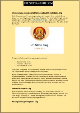 whatever you always wished to know about up state
