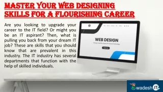 master your web designing skills for a flourishing career