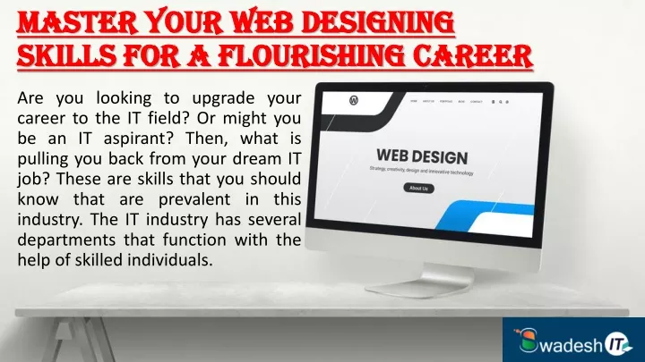 master your web designing skills for a flourishing career