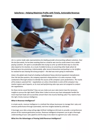 salesforce helping maximize profits with timely