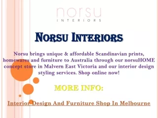 Interior Design And Furniture Shop In Melbourne