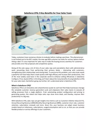 salesforce cpq 9 key benefits for your sales team
