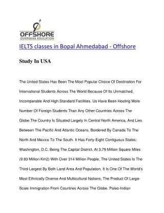 IELTS classes in Bopal Ahmedabad - Offshore Overseas