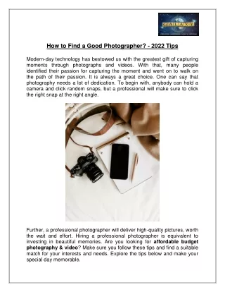 how to find a good photographer 2022 tips modern
