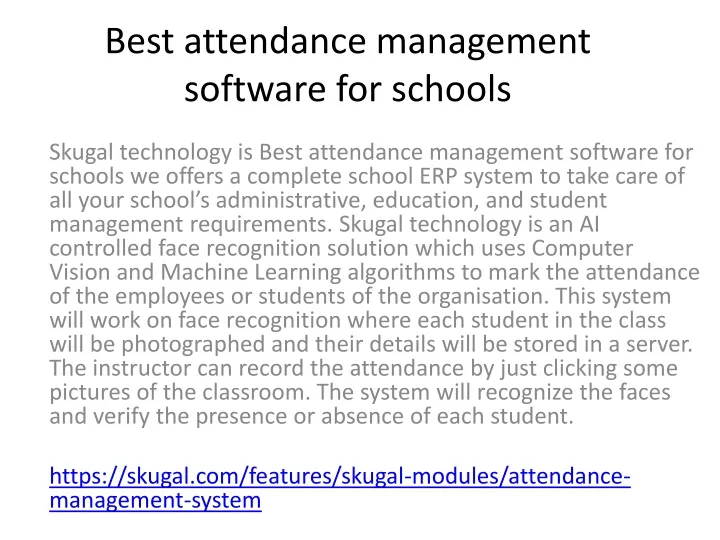 best attendance management software for schools