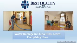 Water Damage in Chino Hills: Learn Everything Here