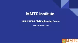 MMUP UPDA Civil Engineering Course Qatar