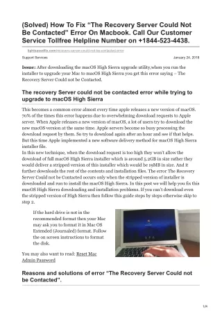 How To Fix The Recovery Server Could Not Be Contacted Error On Macbook