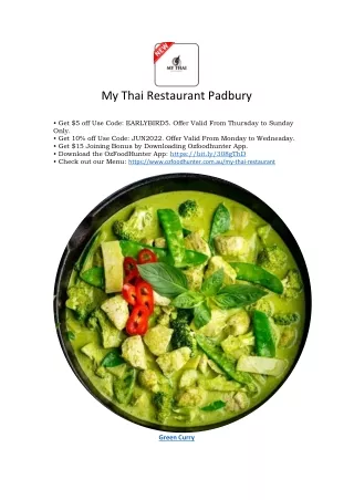 My Thai Restaurant Padbury