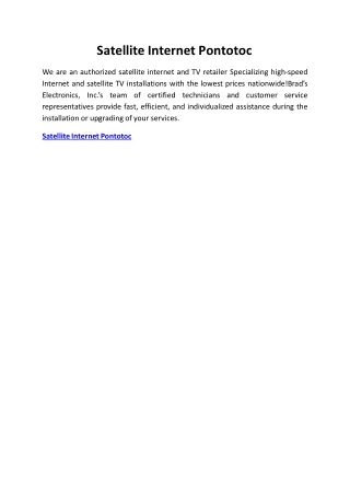 satellite internet pontotoc