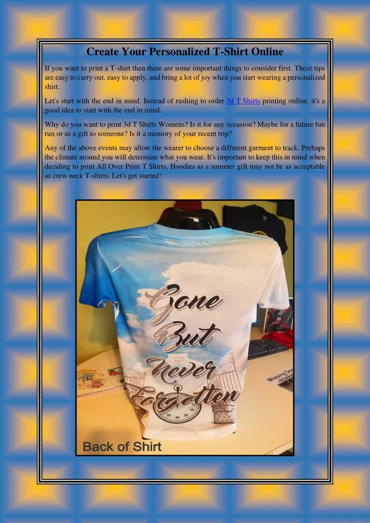 create your personalized t shirt online