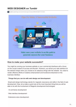 web designer on tumblr
