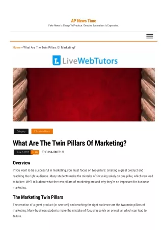 Which are the two Pillars of Marketing?