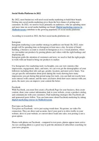 social media platforms in 2022