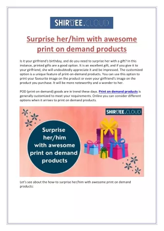surprise her him with awesome print on demand